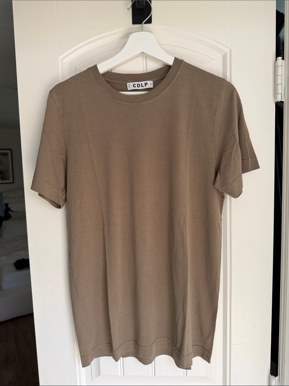 CDLP Men's Short Sleeve Crew Tee in Taupe Brown